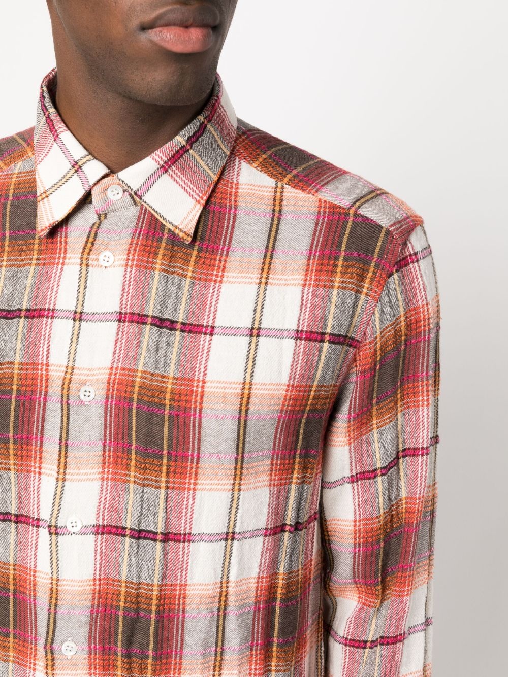 plaid-check pattern shirt - 5