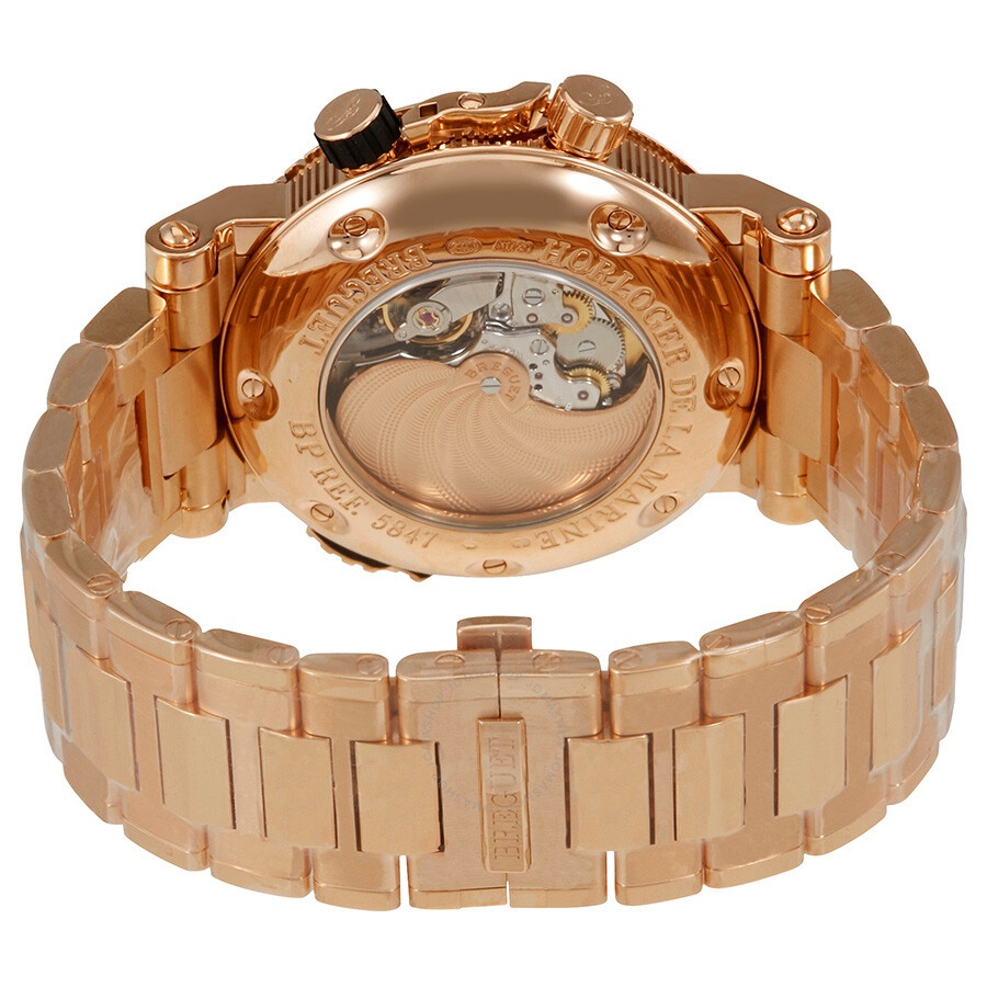 Breguet Marine Royale Black Rhodium Dial Men's 18kt Rose Gold Watch 5847BR/Z2/RZ0 - 3