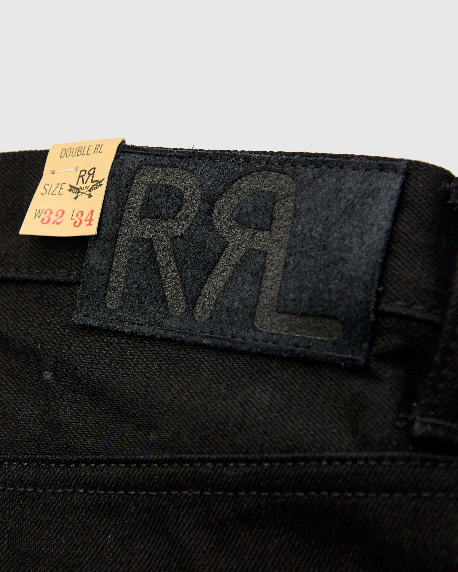 14oz Rinsed Black Selvedge Denim - Full Straight Fit - 6