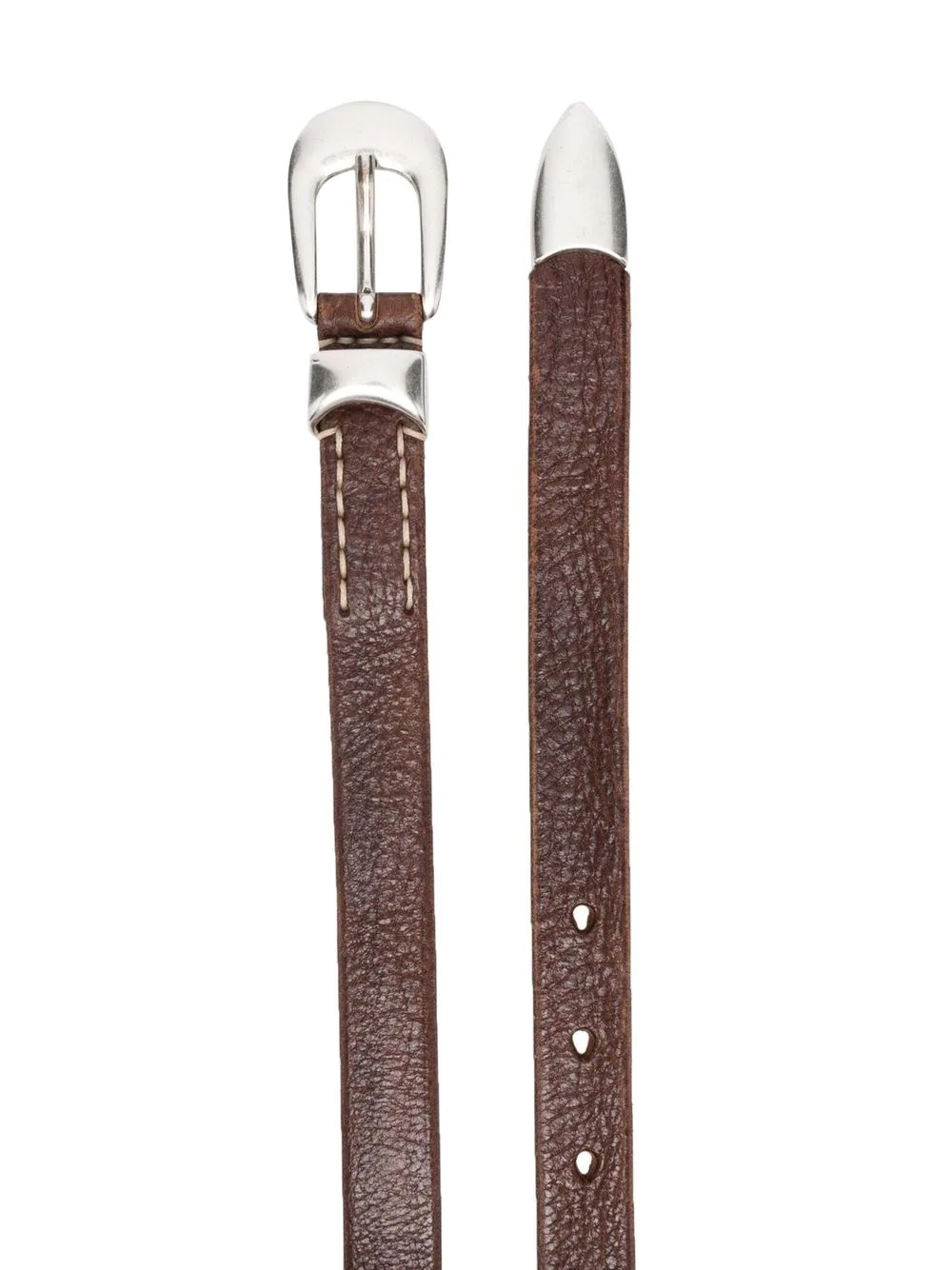 Western leather buckle belt - 2