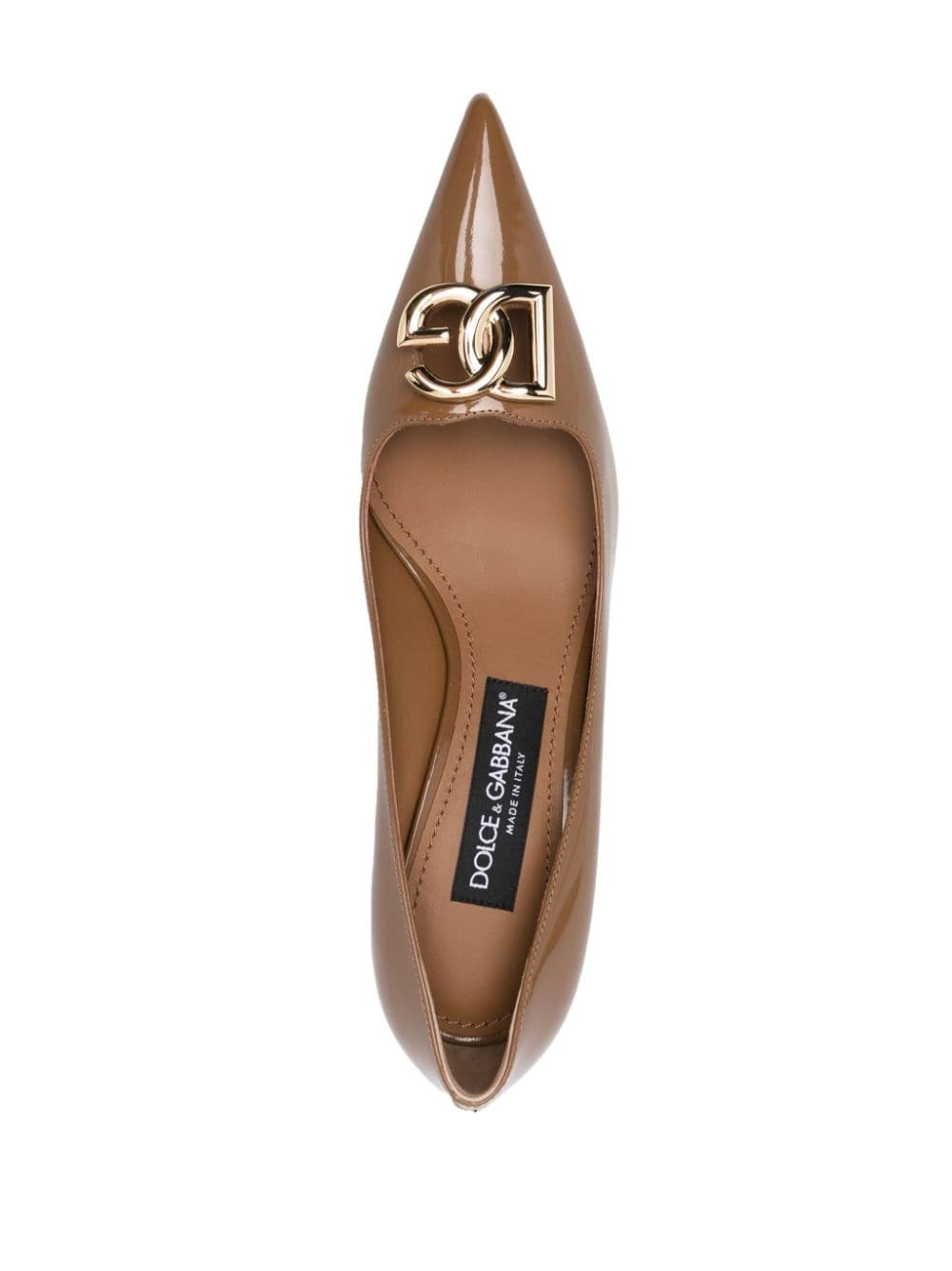 65mm logo-plaque leather pumps - 4