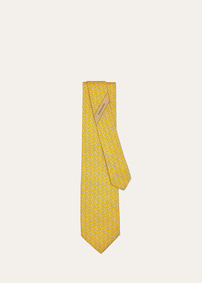 FERRAGAMO Men's Giraffe-Print Silk Tie outlook