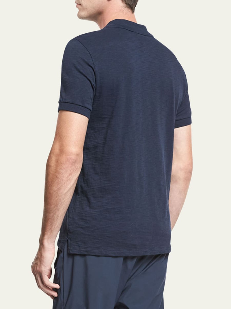 Vince Classic Slub Cotton Polo Shirt outlook