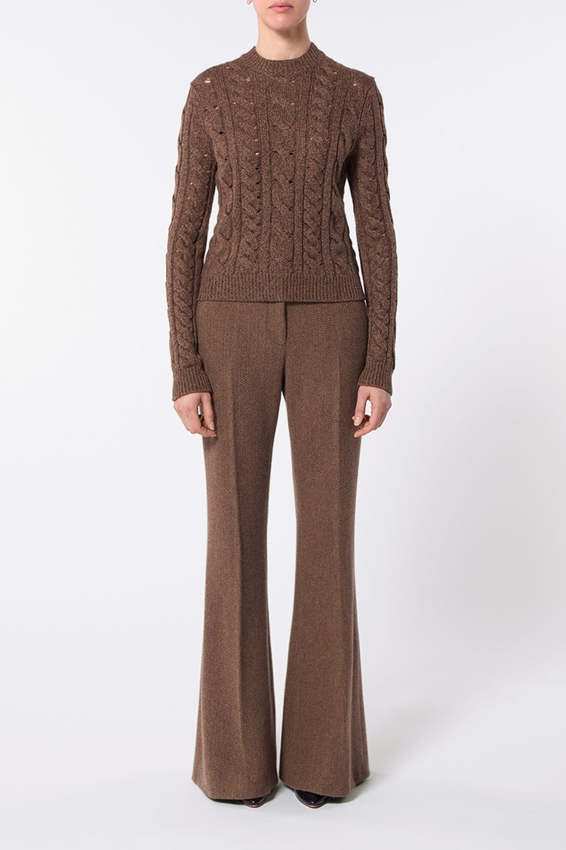GABRIELA HEARST Anthea Knit Sweater in Chocolate Multi Cashmere outlook