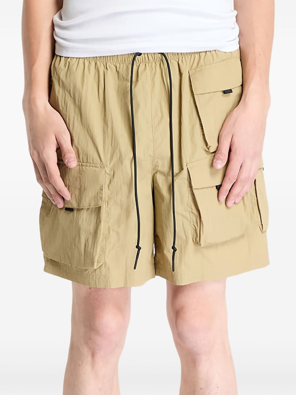 drawstring cargo shorts - 2