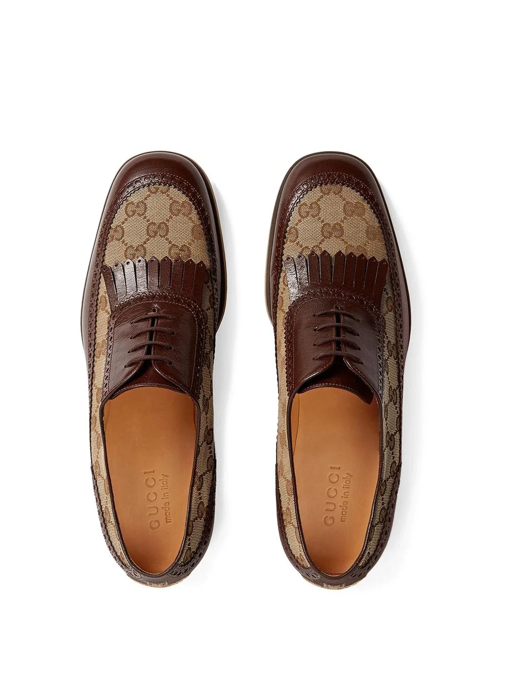 Leather and GG brogue shoes - 5