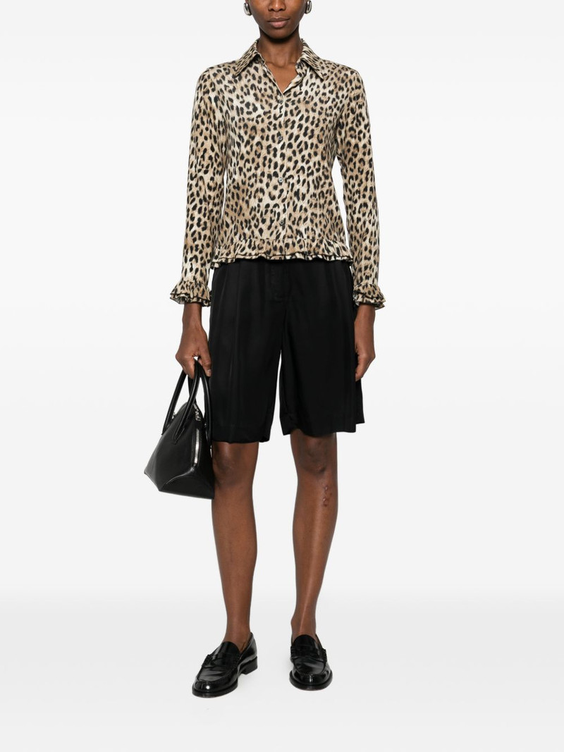 N°21 ruffled-trim leopard-print shirt outlook