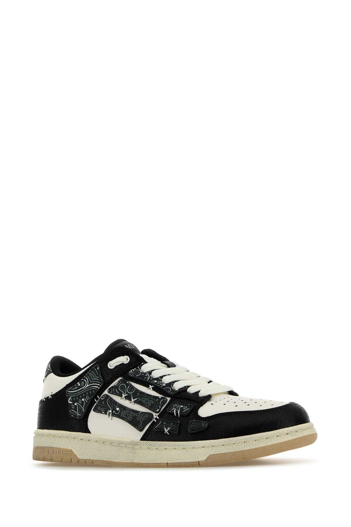 Amiri Men Tow-Tone Leather Bandana Skel Sneakers - 2
