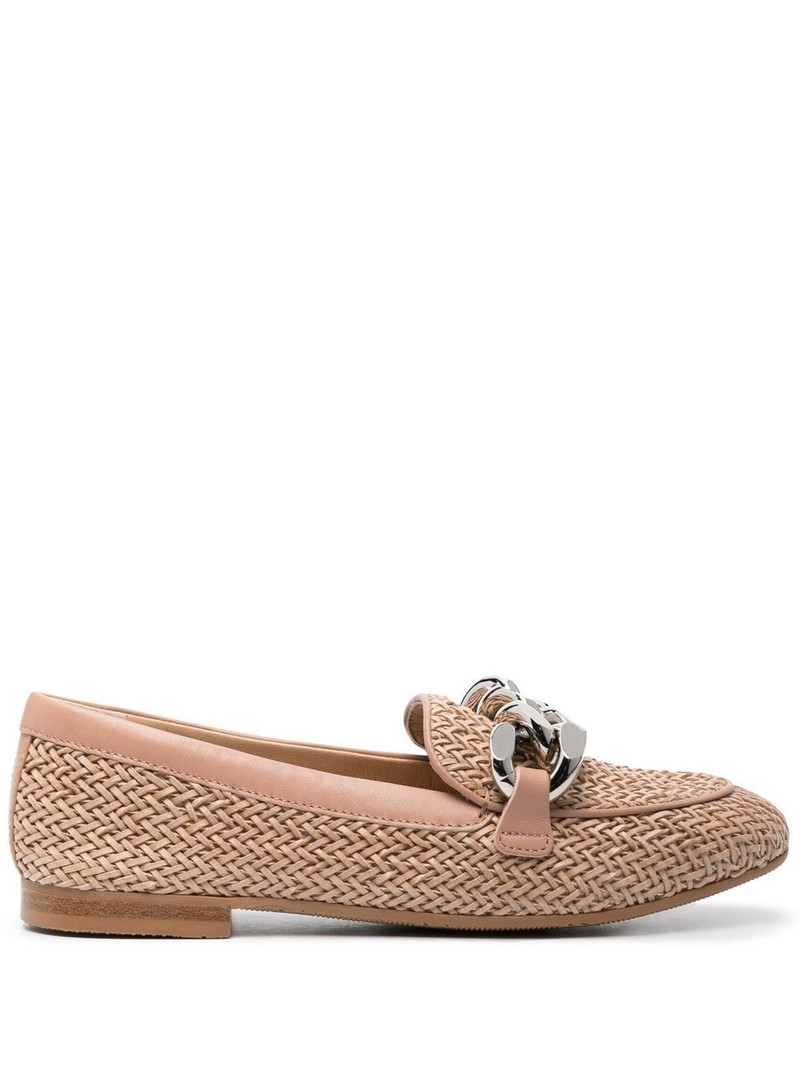 chain-link woven loafers 1