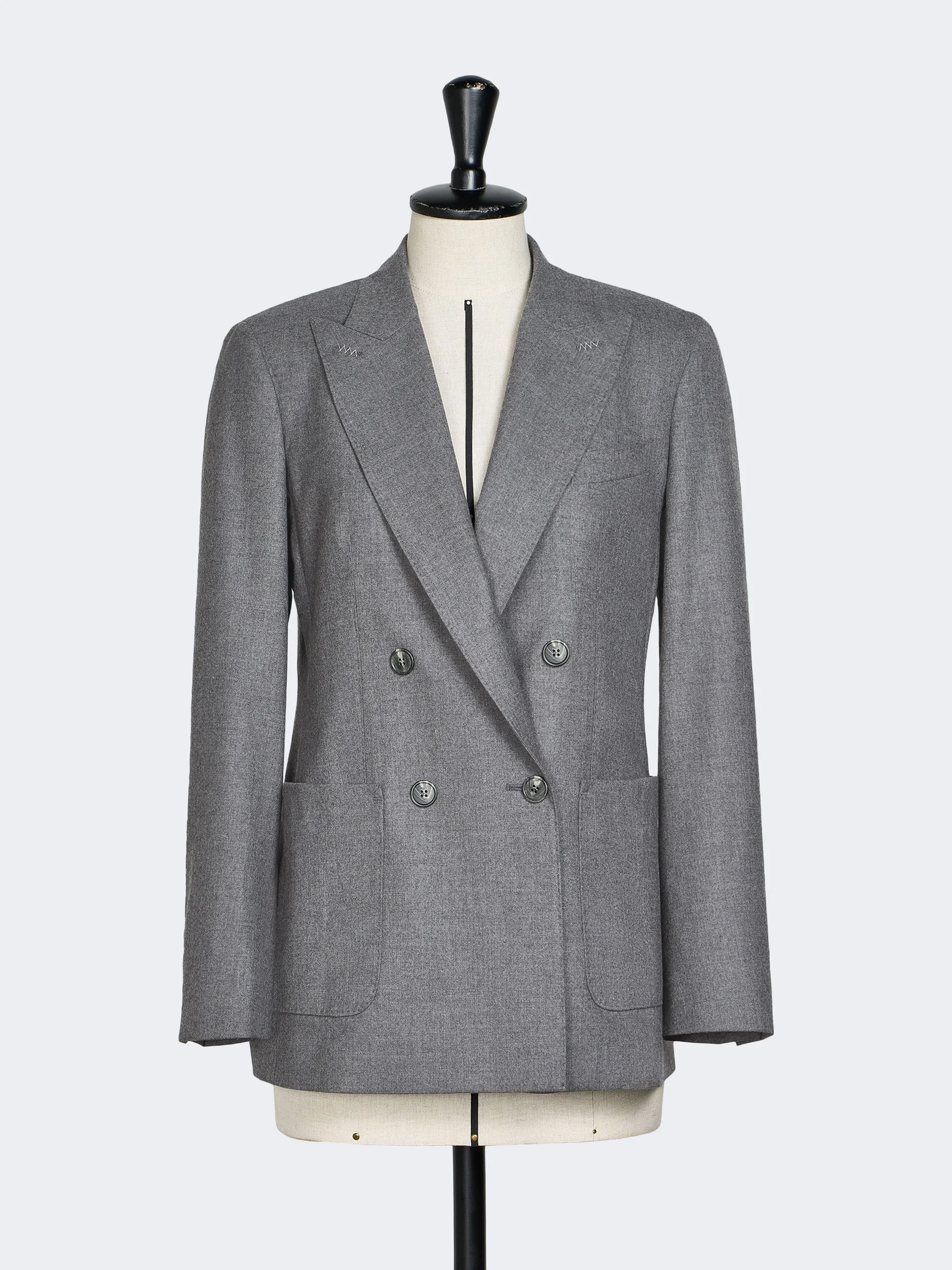 CLORURO Cashmere foule blazer - MEDIUM GREY - 1