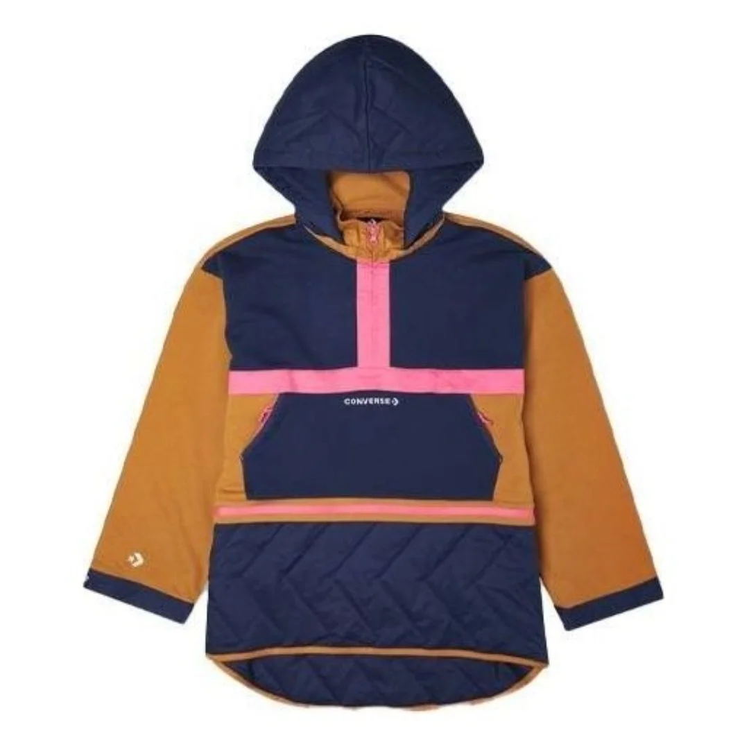 (WMNS) Converse Convertible Hoodie Dress 'Navy Tan' 10021659-A02 - 1