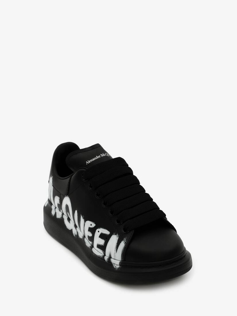 Online Exclusive - Mcqueen Graffiti Oversized Sneaker in Black/white 2