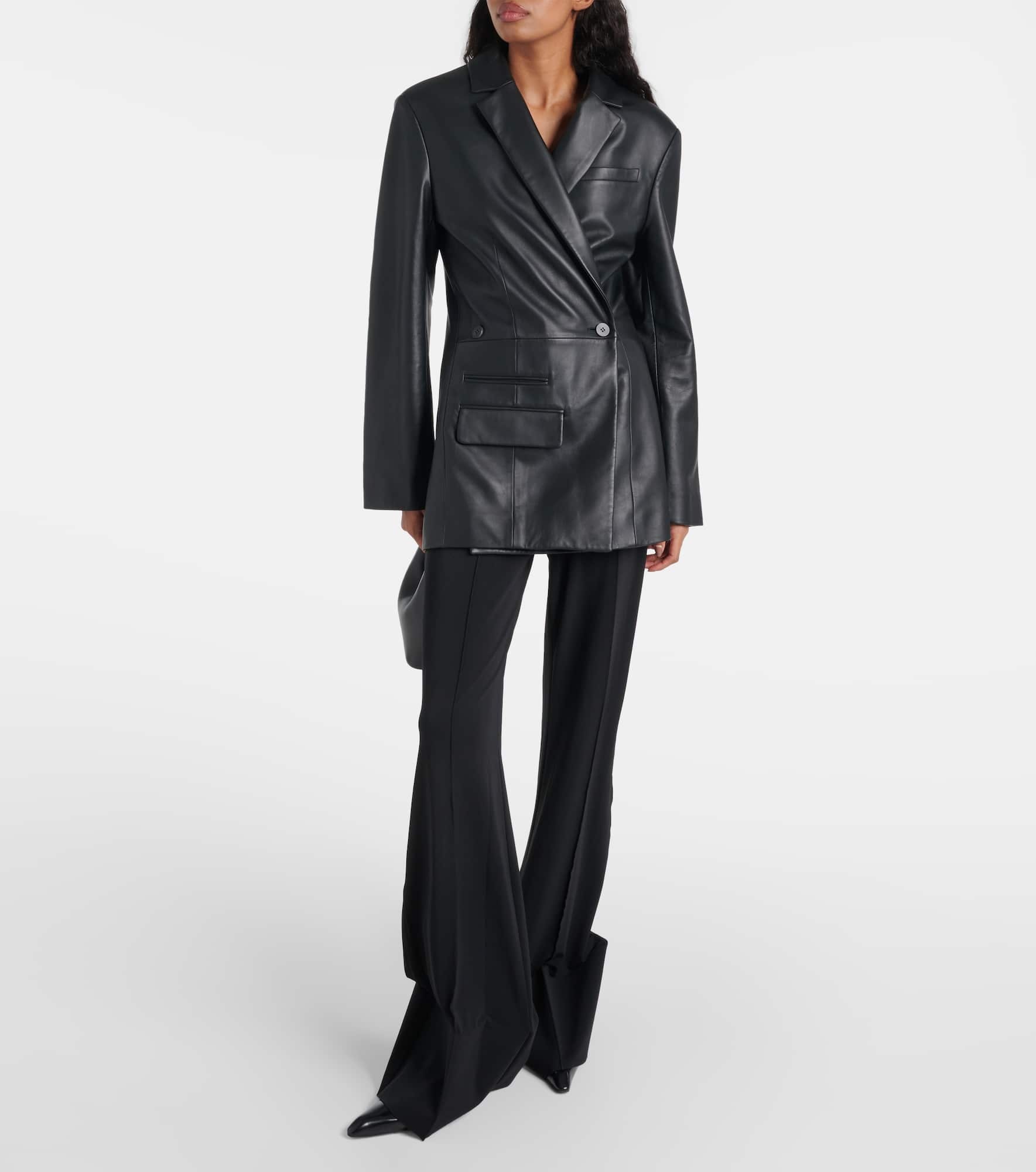 La Veste Tibau Cuir leather blazer - 2