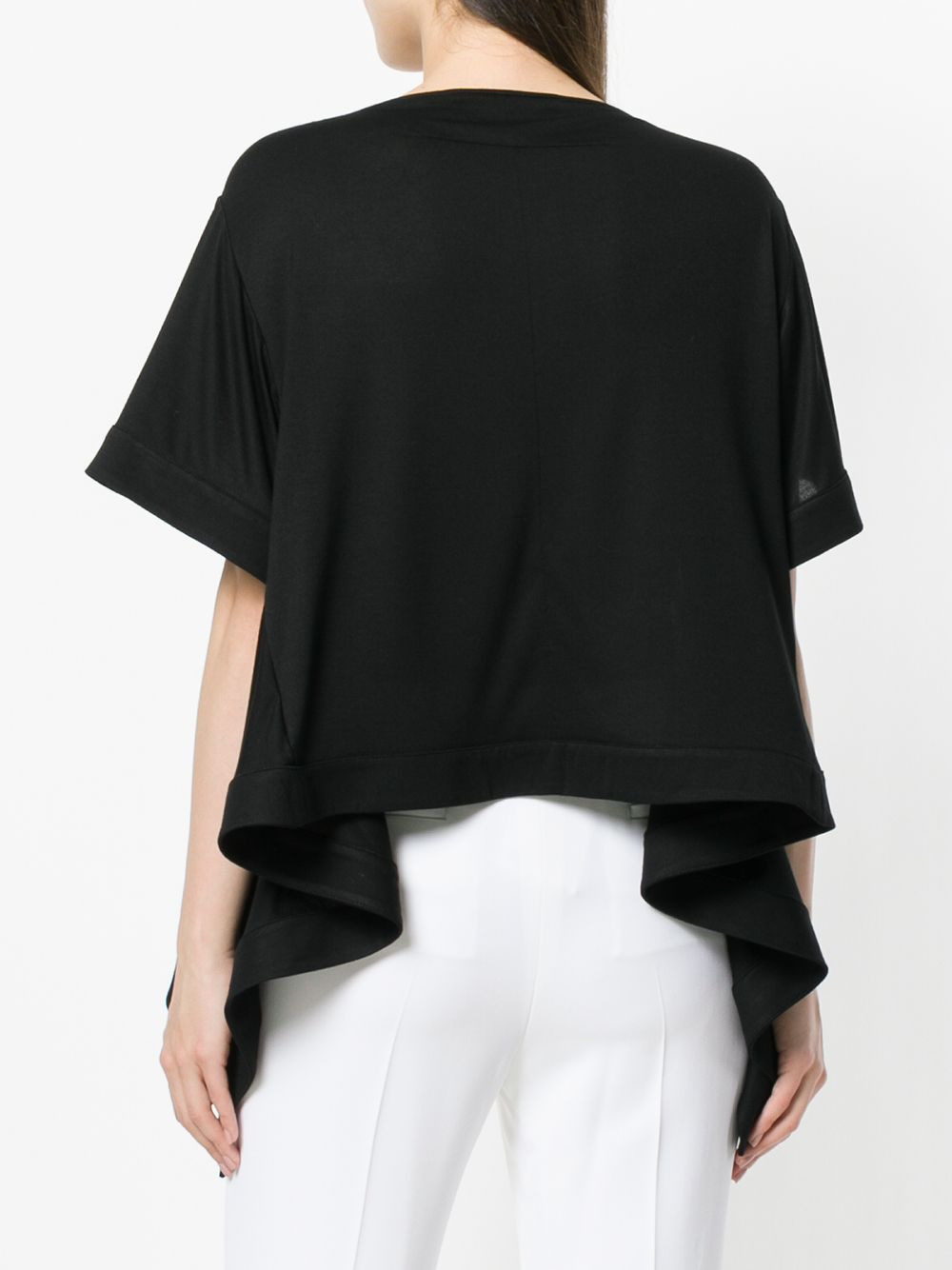 draped hem T-shirt - 4