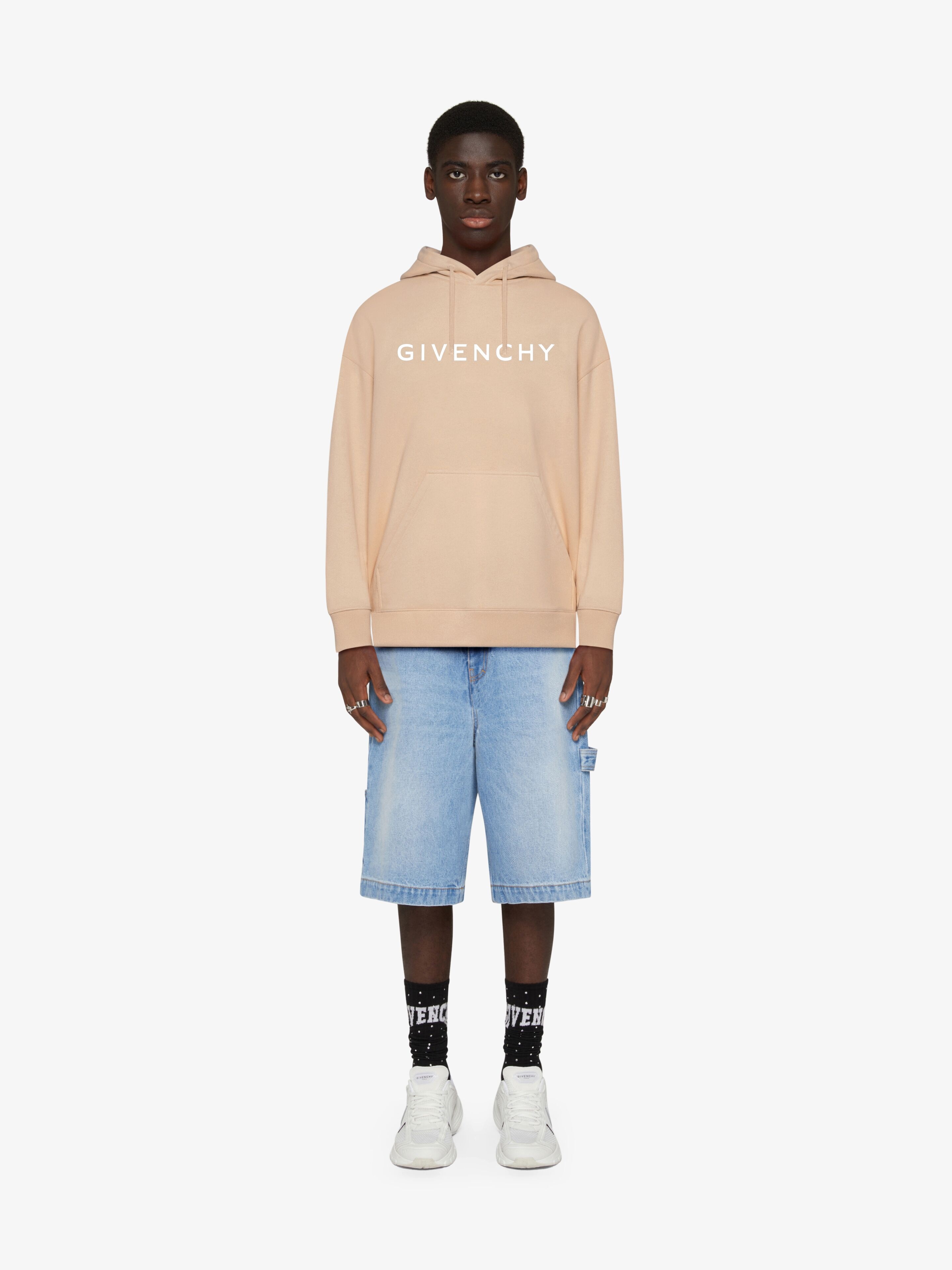 GIVENCHY ARCHETYPE SLIM FIT HOODIE IN FLEECE - 2