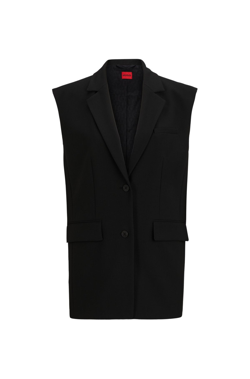 REGULAR-FIT LONG-LENGTH WAISTCOAT WITH LOGO LINING 1