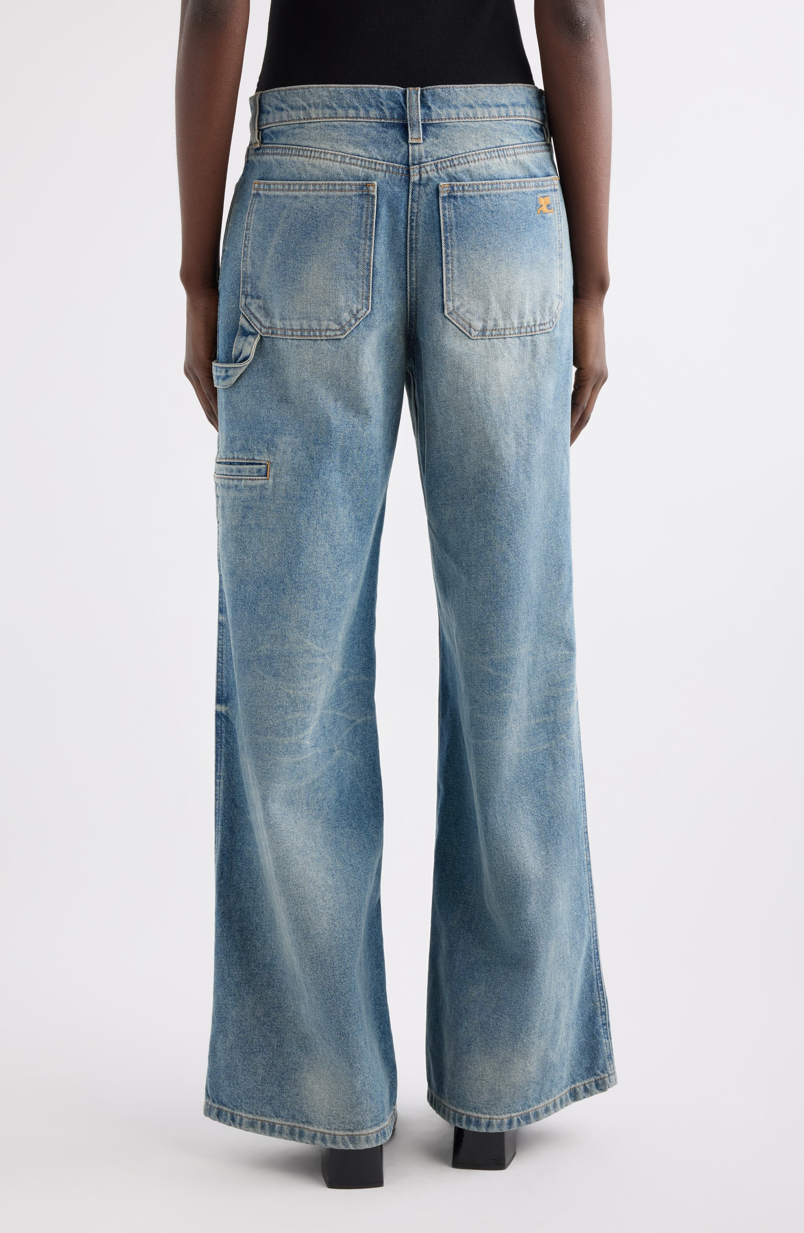 Courrèges Hammer Baggy Jeans in Vintage Medium Blue at Nordstrom - 3