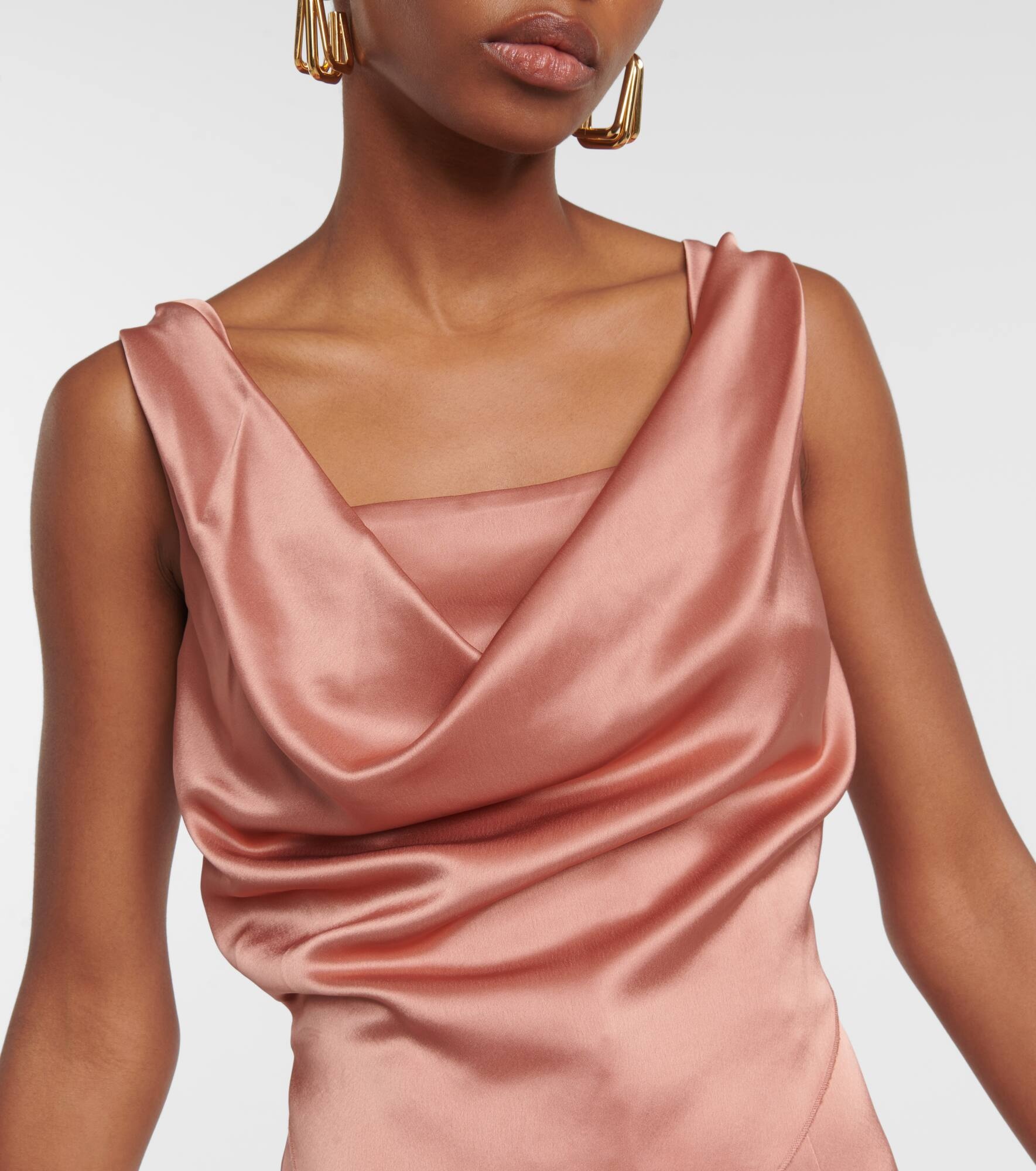 Petra draped satin top - 4