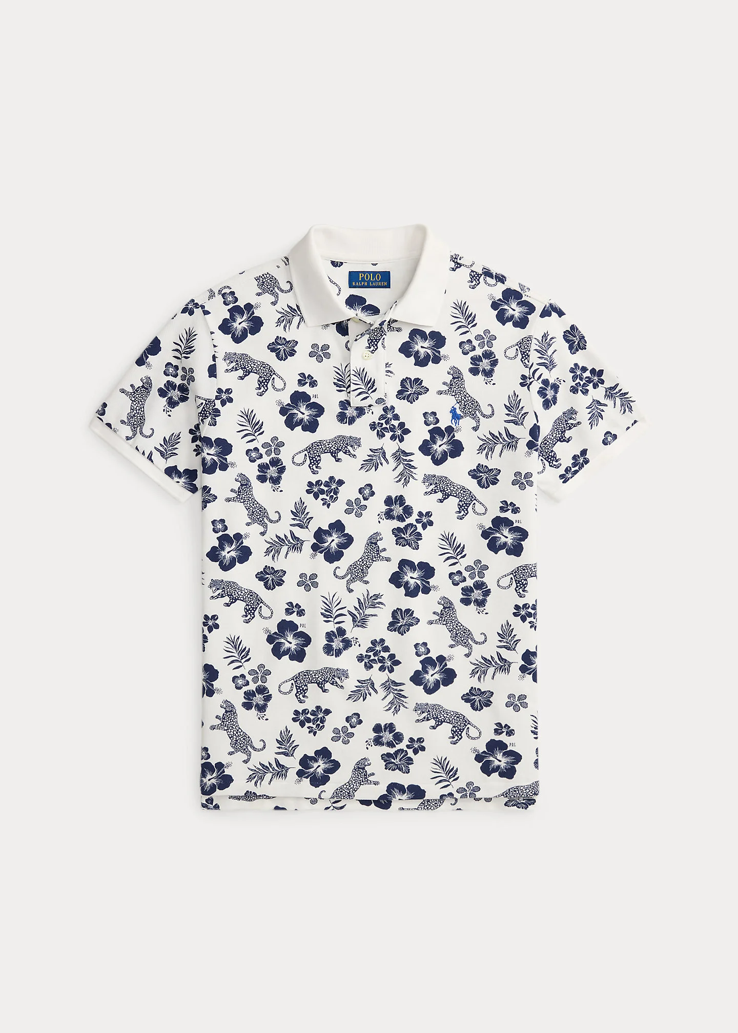 Classic Fit Tropical Mesh Polo Shirt - 1