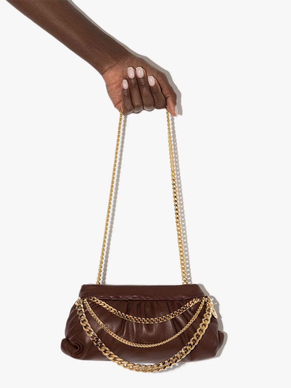 Glam chain-embellished shoulder bag - 4