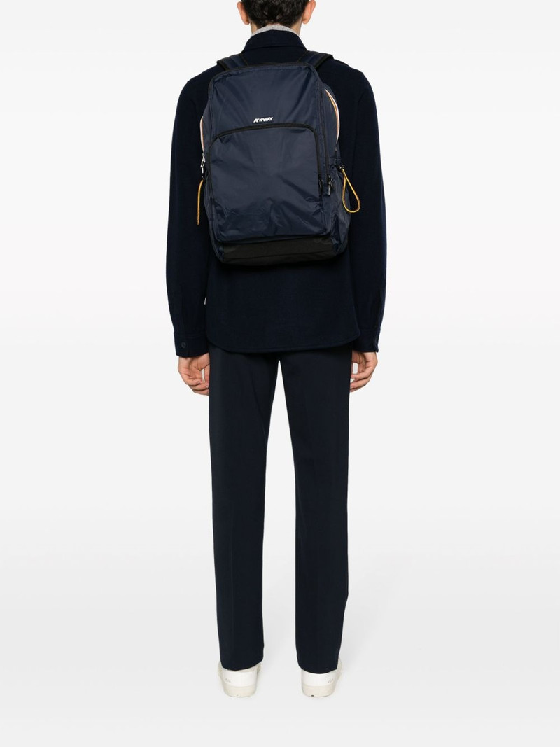 K-WAY logo-patch drawstring backpack outlook