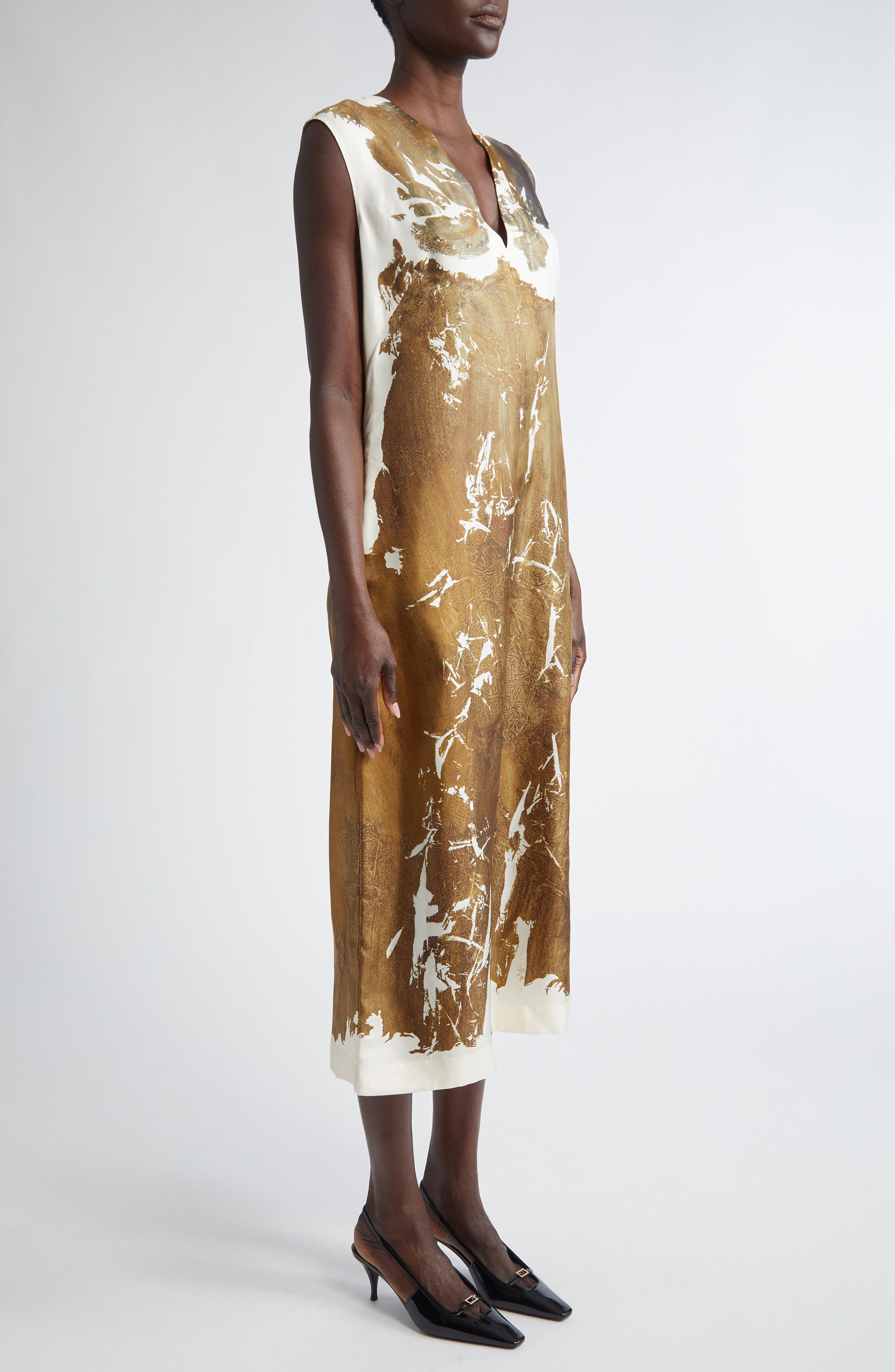 Altuzarra Cherie Body Print Silk Midi Dress in 346315 Python Painted Bodies at Nordstrom - 3