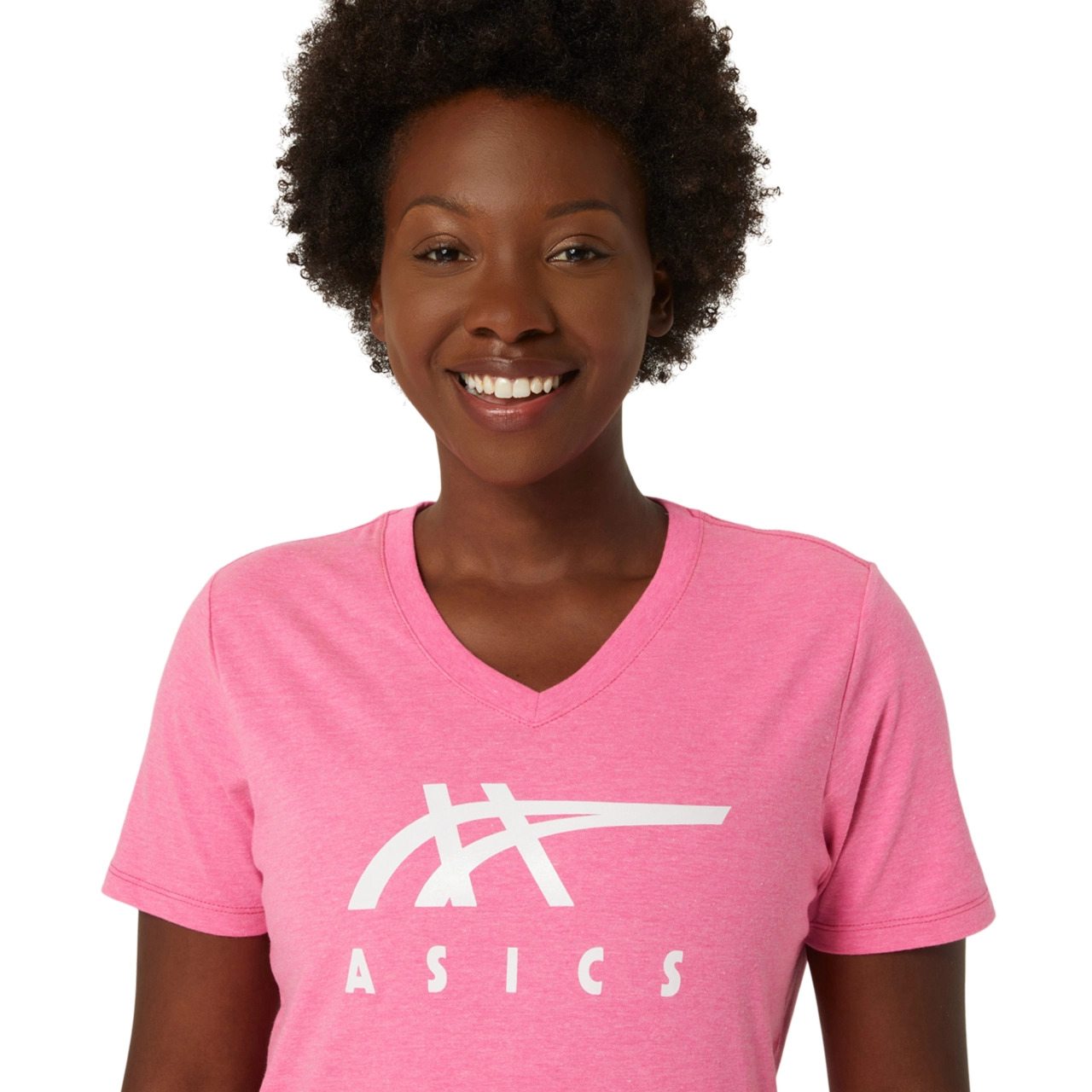 WOMEN'S ASICS STRIPES V-NECK - 5