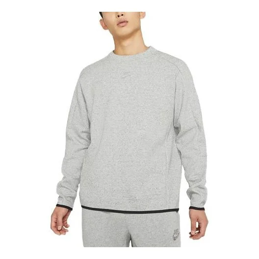 Men's Nike Sportswear Tech Fleece Sports Loose Edging Round Neck Long Sleeves Gray DA0399-010 - 1