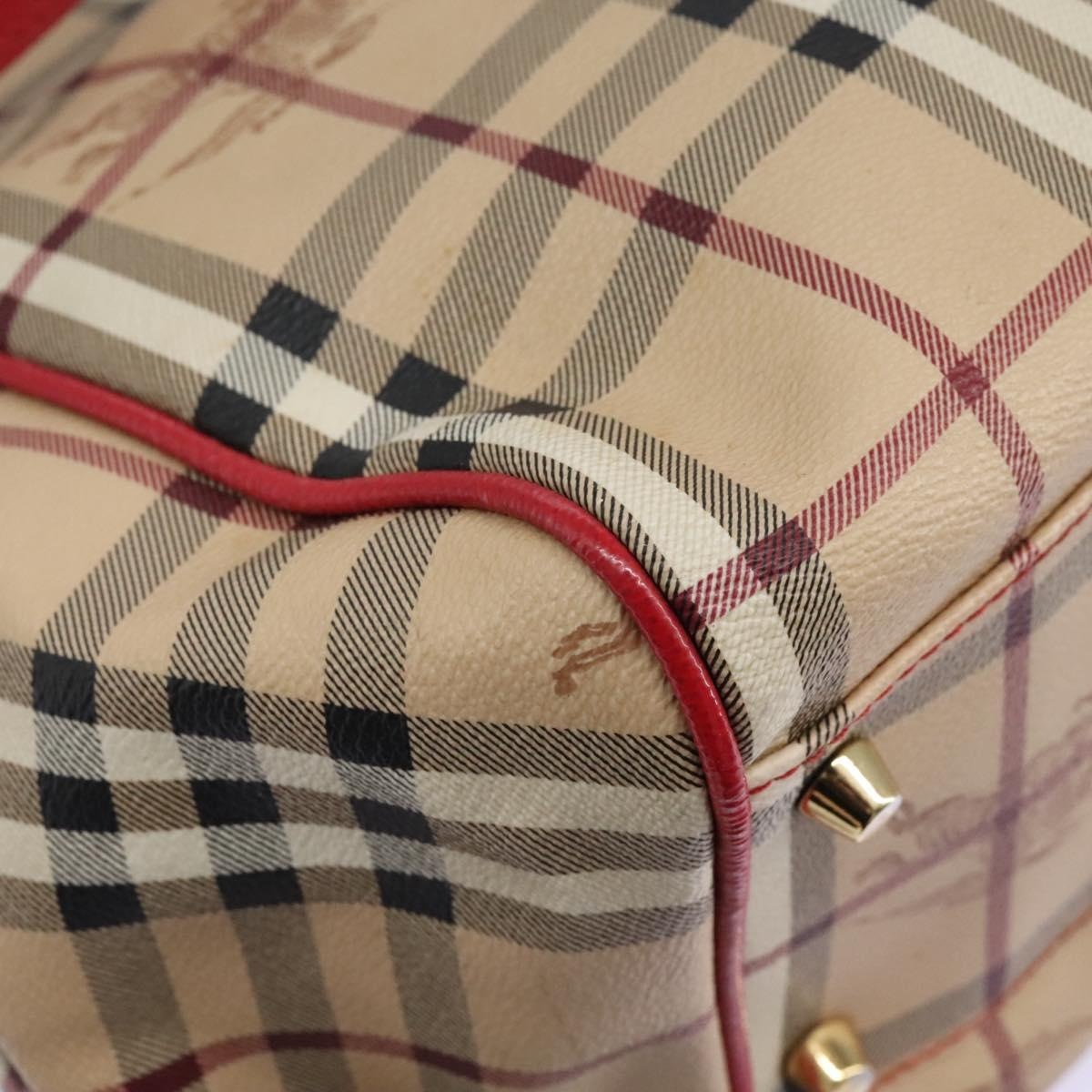 Burberry Nova Check Shoulder Bag Pvc Leather Beige - 15