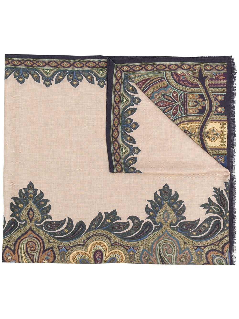 paisley-print cashmere scarf - 1