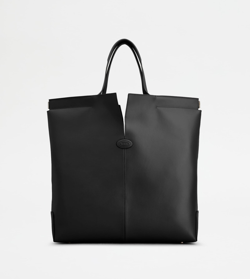TOD'S DI BAG FOLIO IN LEATHER MEDIUM - BLACK 1