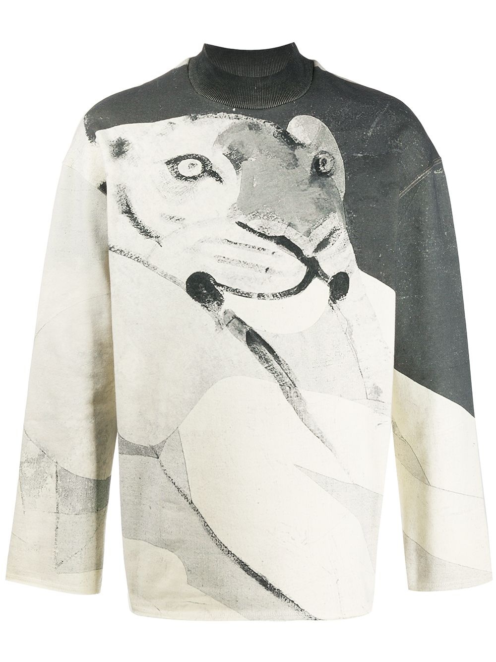 artistic tiger print sweatshirt - 1