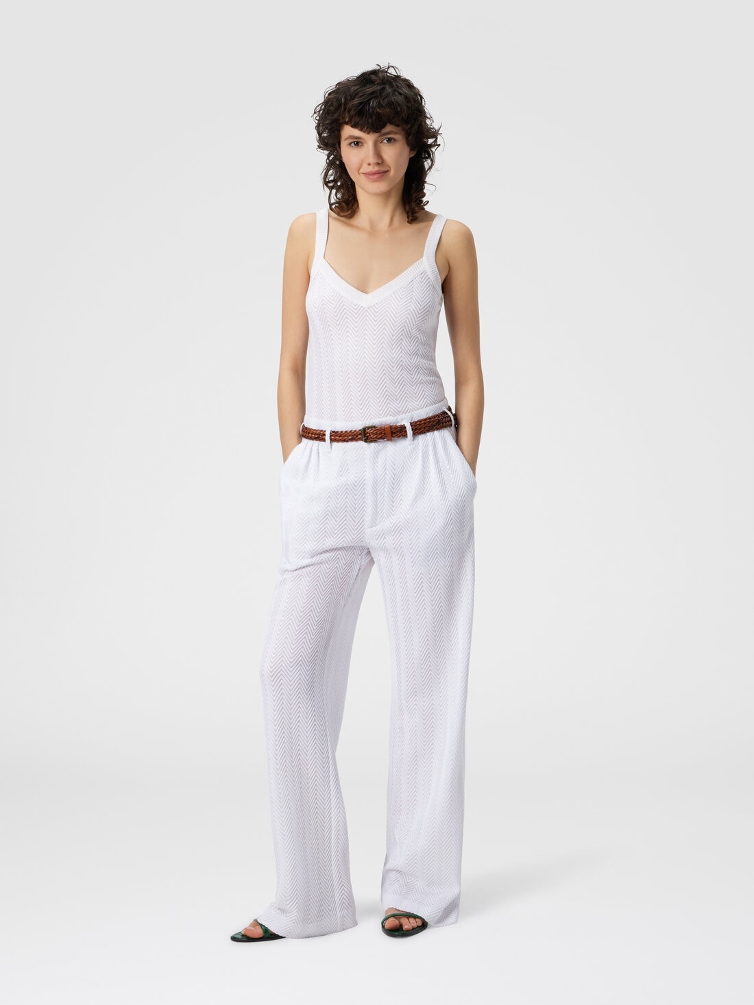 Tailored Pants with Zigzag Pattern - 2