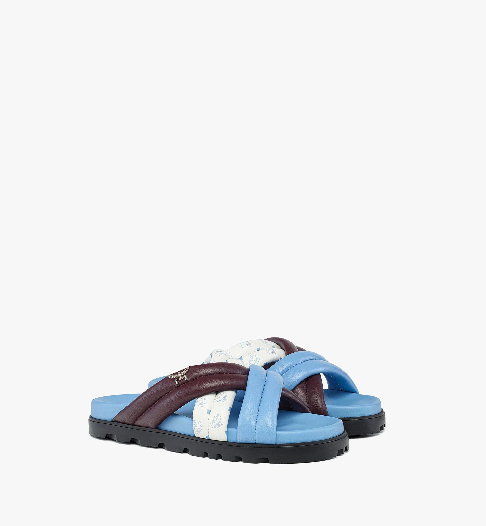 Monogram Cross Sandals in Lambskin - 1