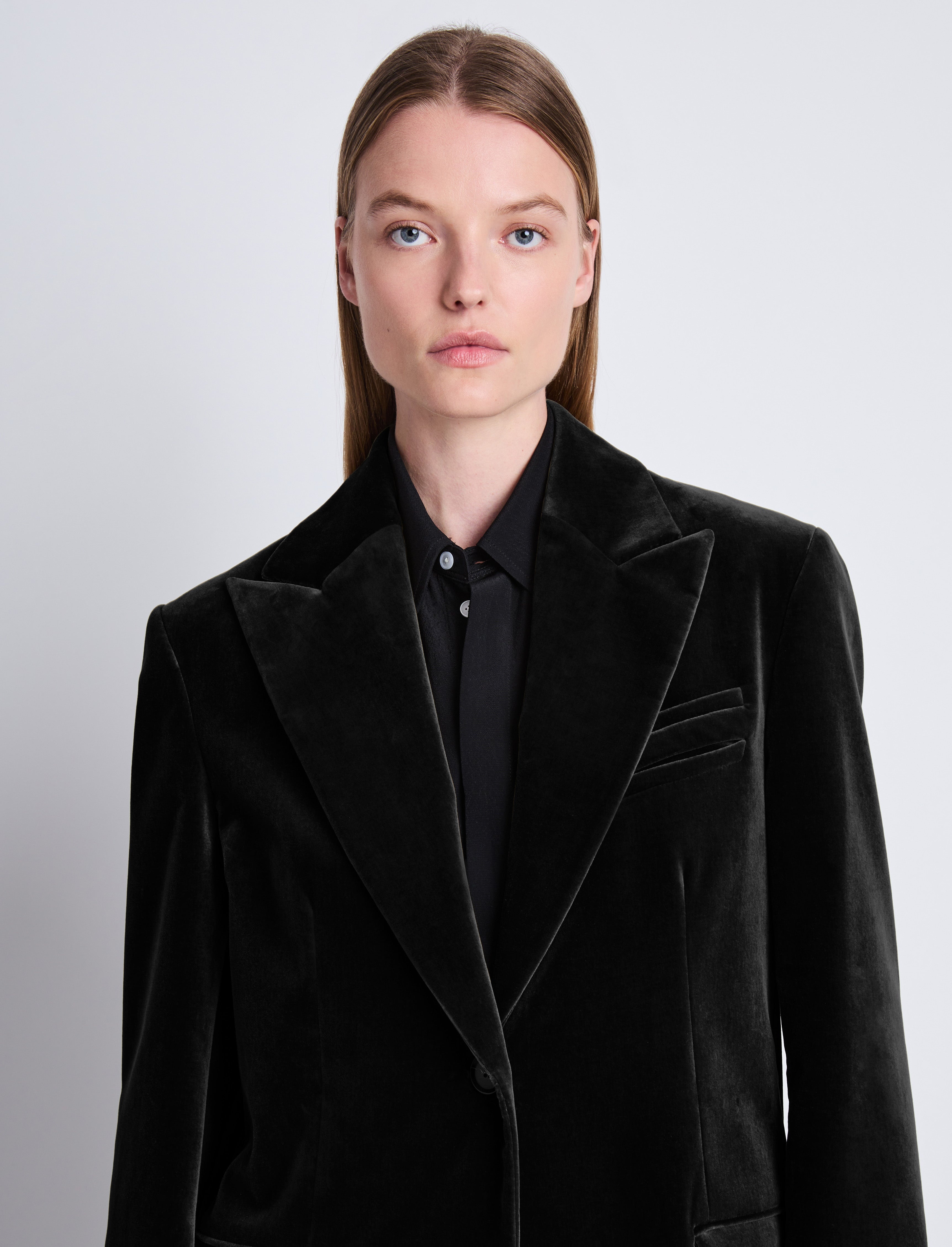 Nico Tuxedo Jacket in Velvet Suiting - 6