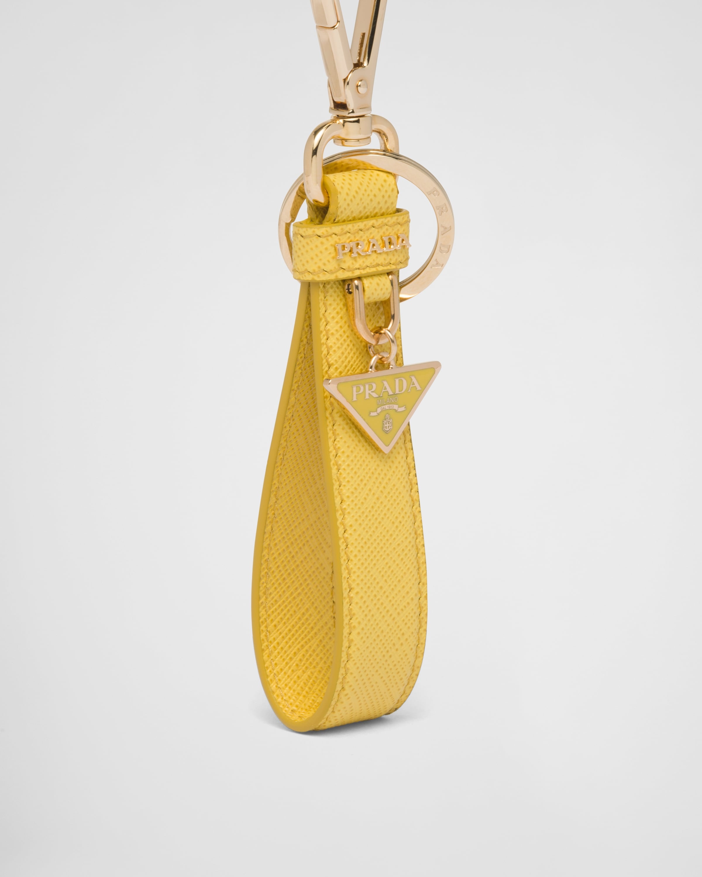 Saffiano leather keychain - 2