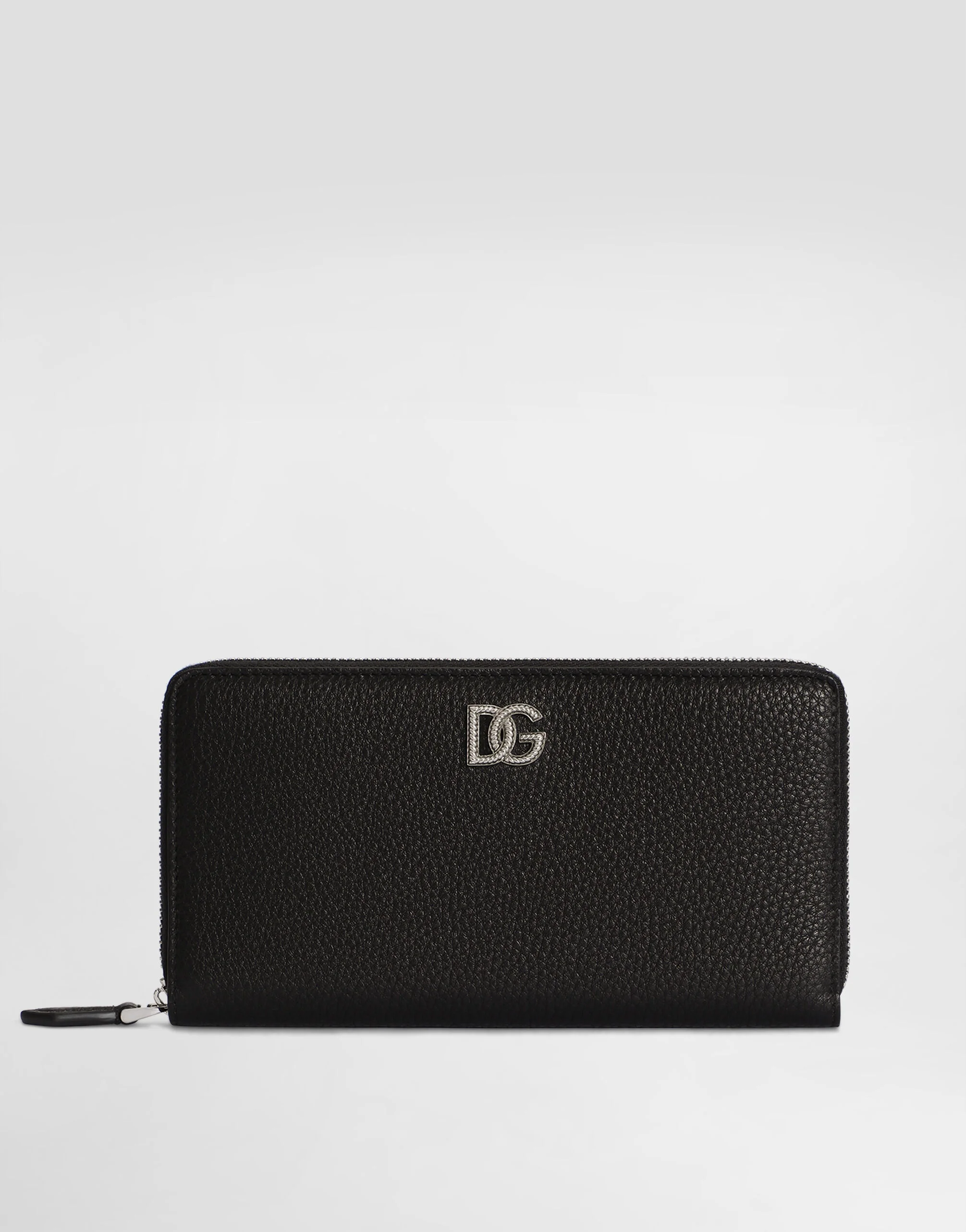 Calfskin wallet with logo - 1