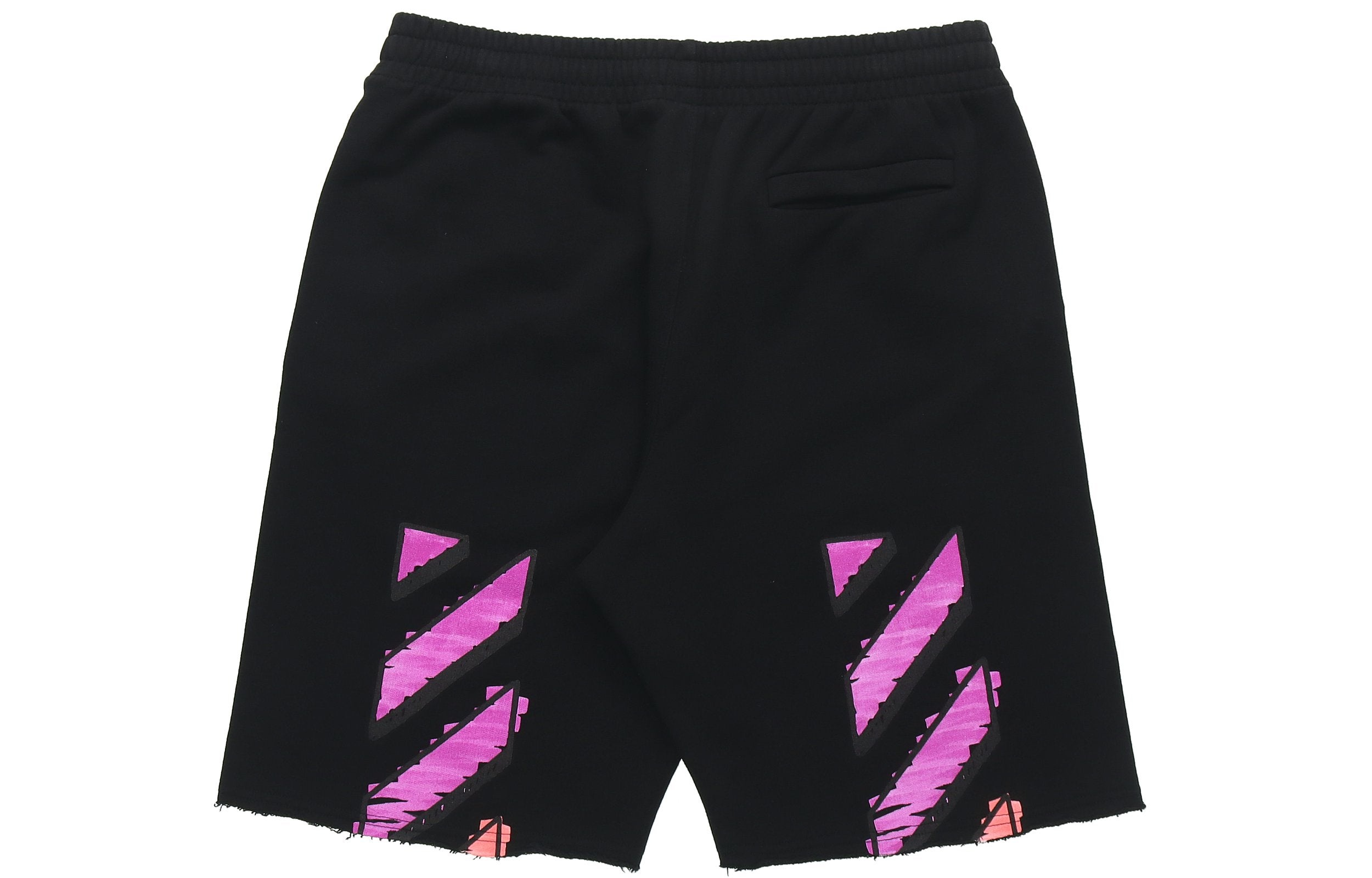 Off-White SS21 Diag Stripe Sweat Shorts Men s Black OMCI006R21FLE0021032 - 2
