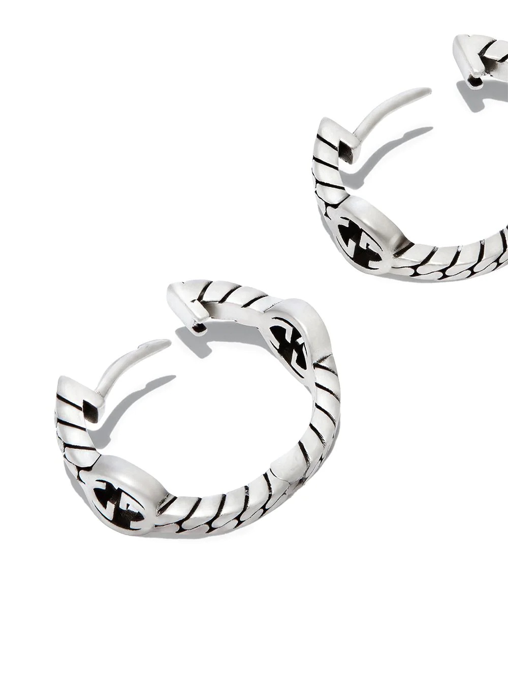 Interlocking G chain hoop earrings - 2