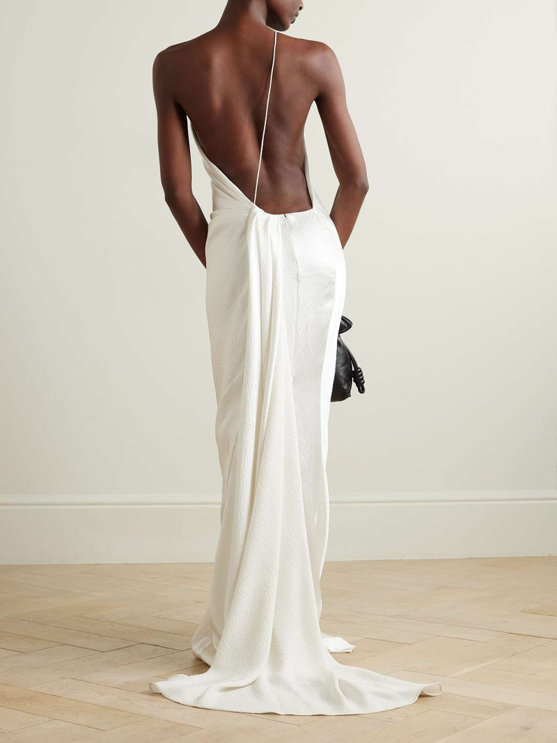 TOVE Caroline one-shoulder hammered-silk maxi dress outlook