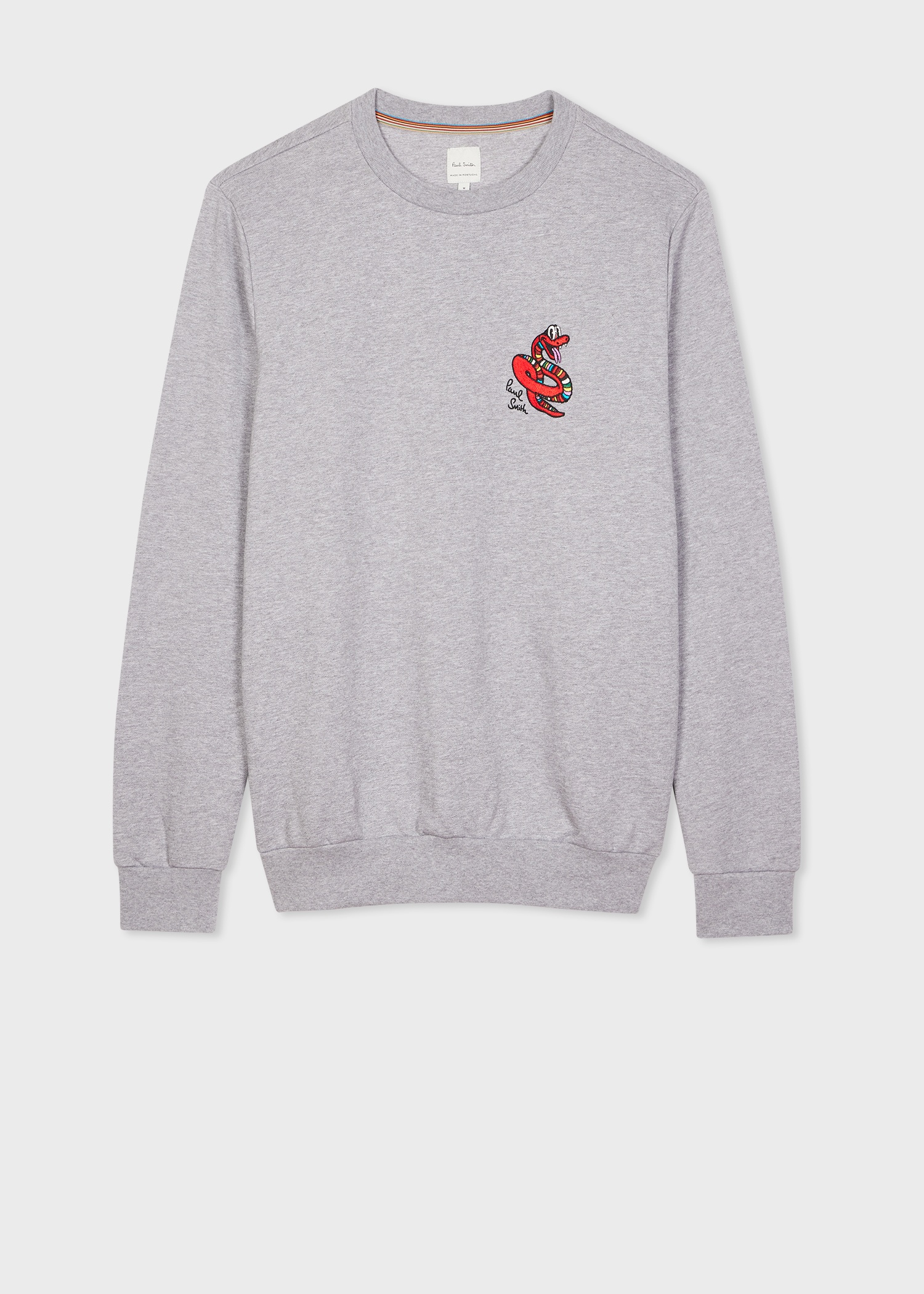 Grey Marl 'Year Of The Snake' Embroidered Sweatshirt - 1
