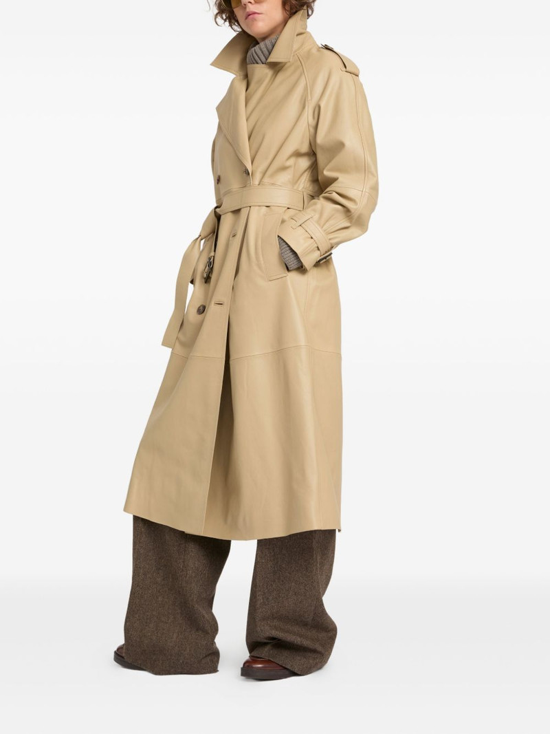 belted leather trench coat 3