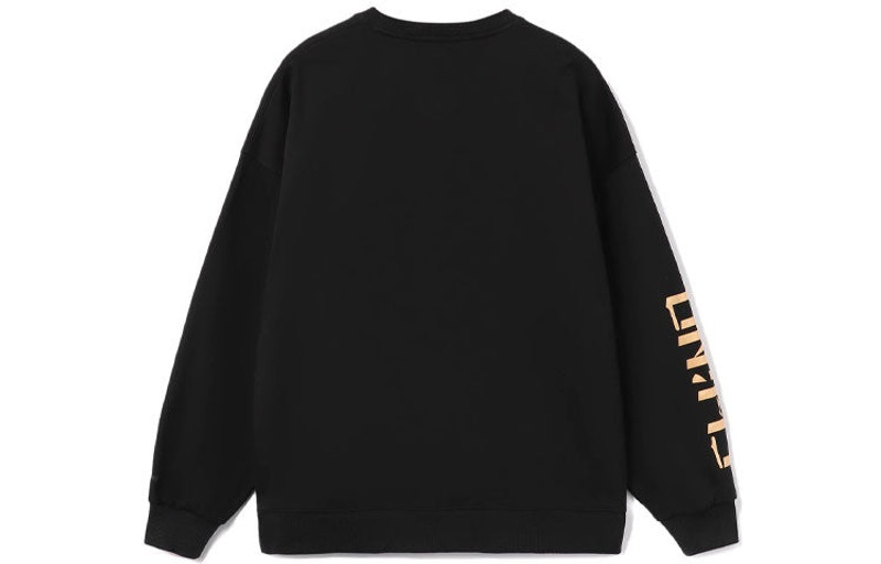 Li-Ning Li-Ning Sports Fashion Series Printing Loose Round Neck Pullover Couple Style 'Black' AWDRB78-2 outlook