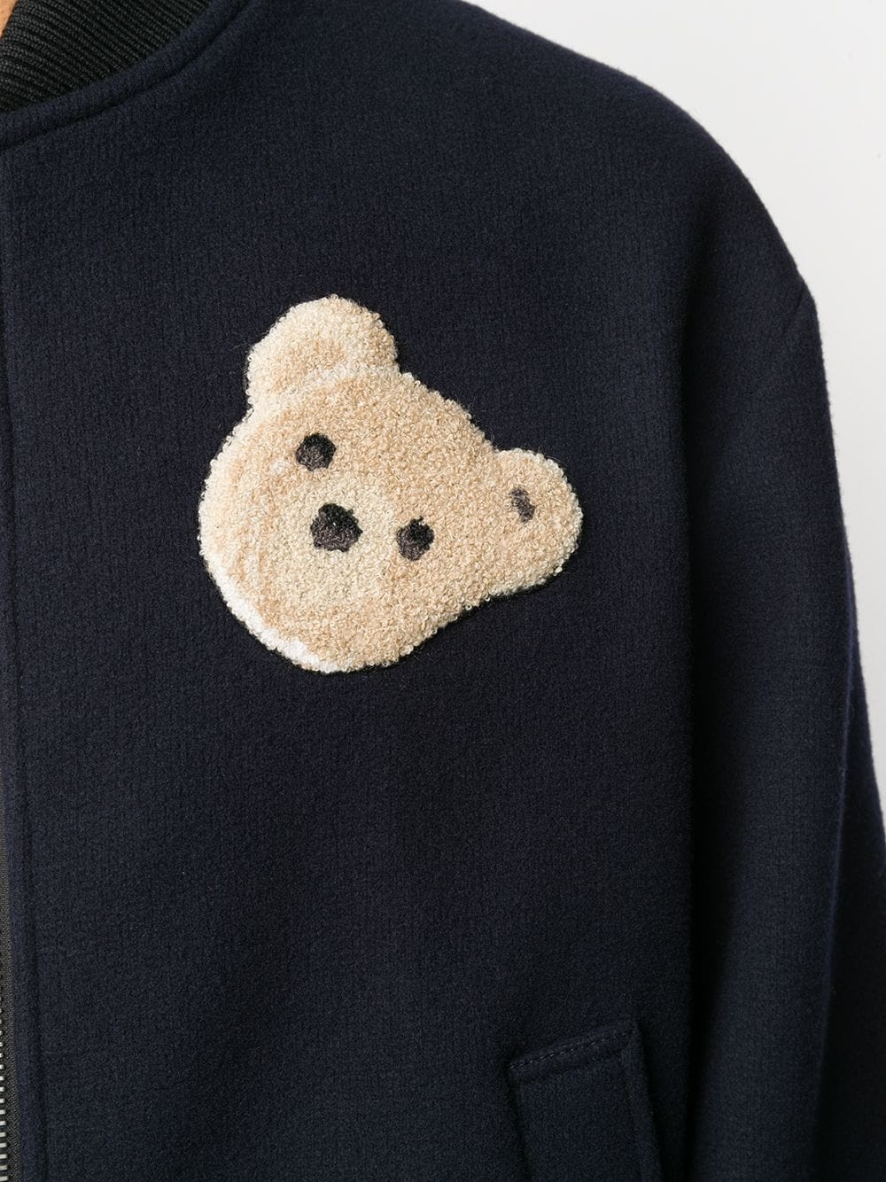 bear-patch bomber jacket - 5