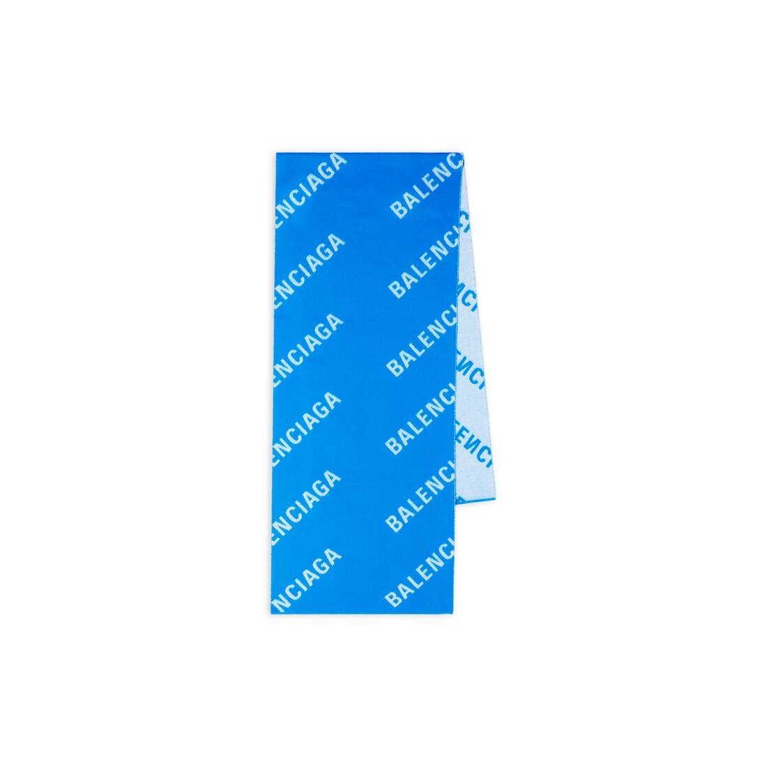 Women's Allover Logo Macro Scarf in Electric Blue - 3