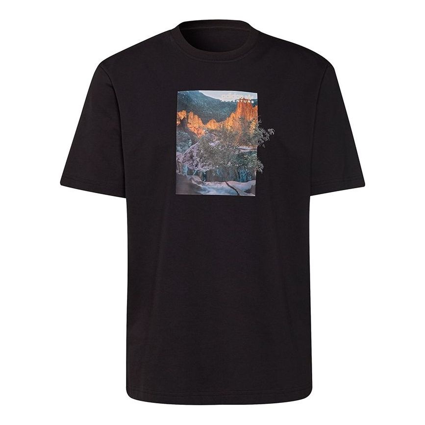 adidas Adventure Landscape Graphic Tee 'Black' H09063 - 1