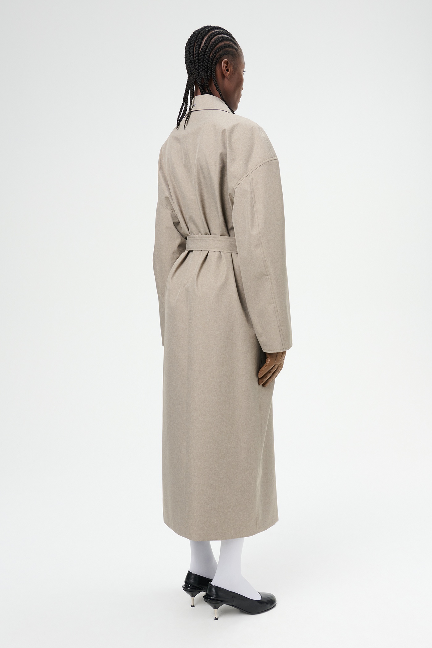 Court Coat Doubleganger Beige Mel Nylon - 4