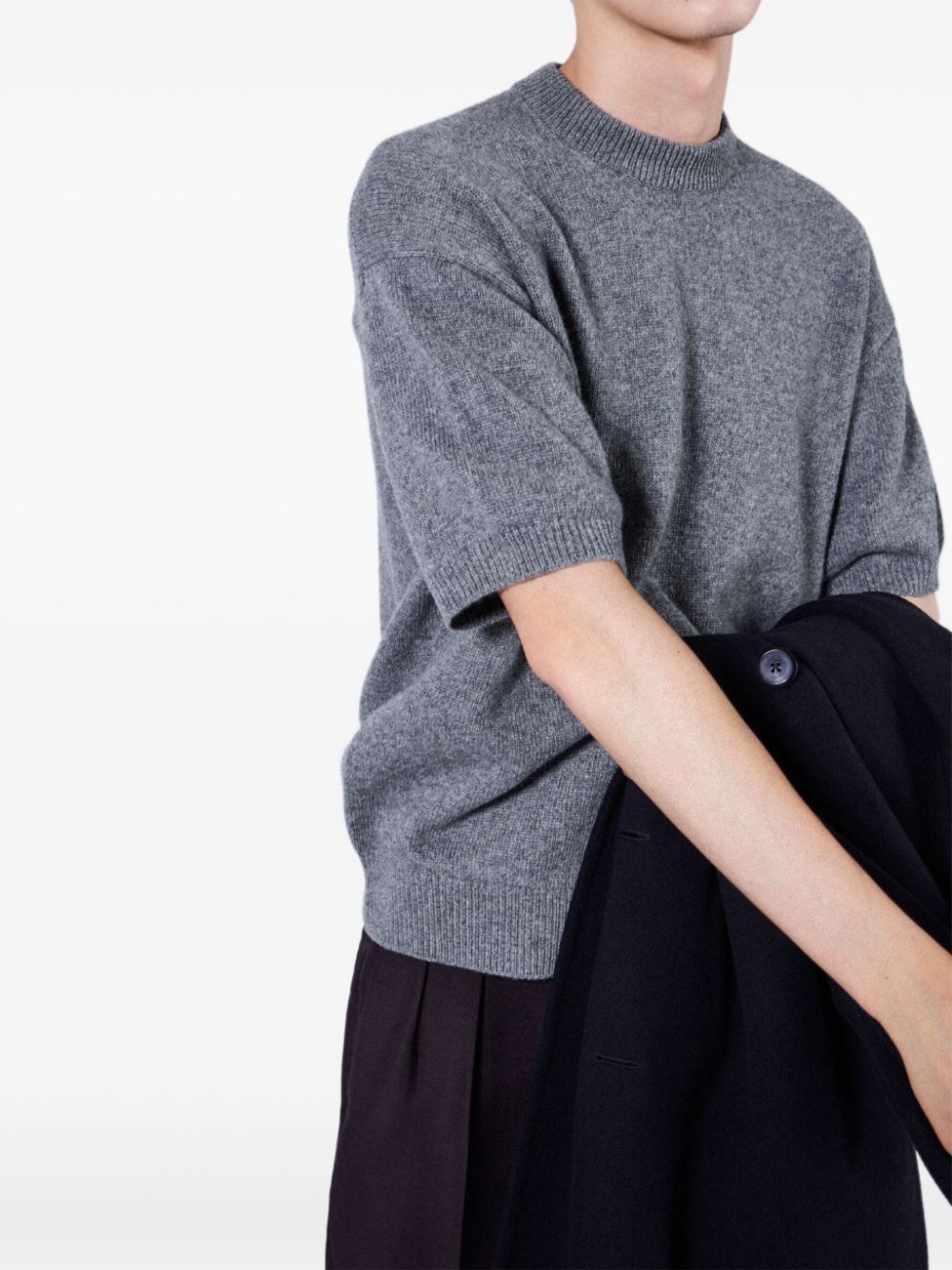 cashmere short-sleeve sweater - 4