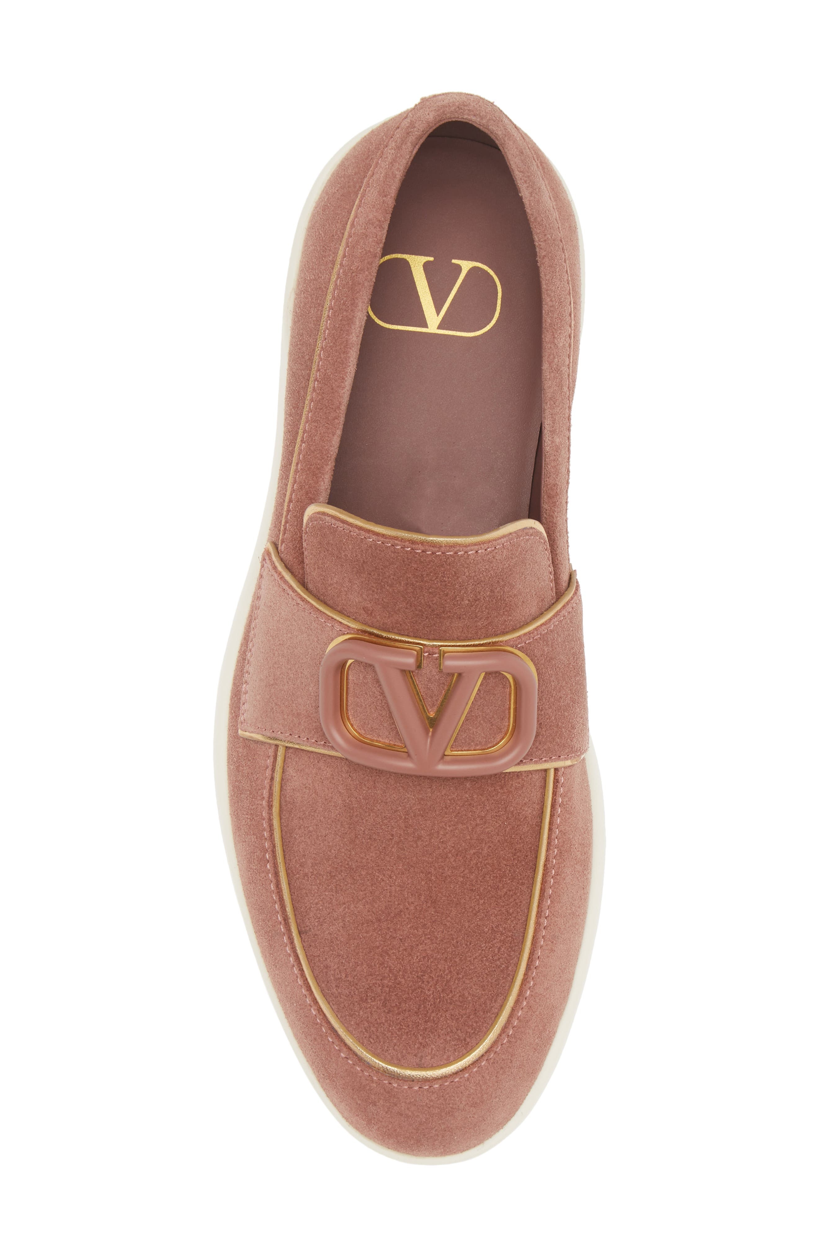 Valentino Garavani Leisure Flows Loafer in Brownish Orange/Antique Brass at Nordstrom - 5