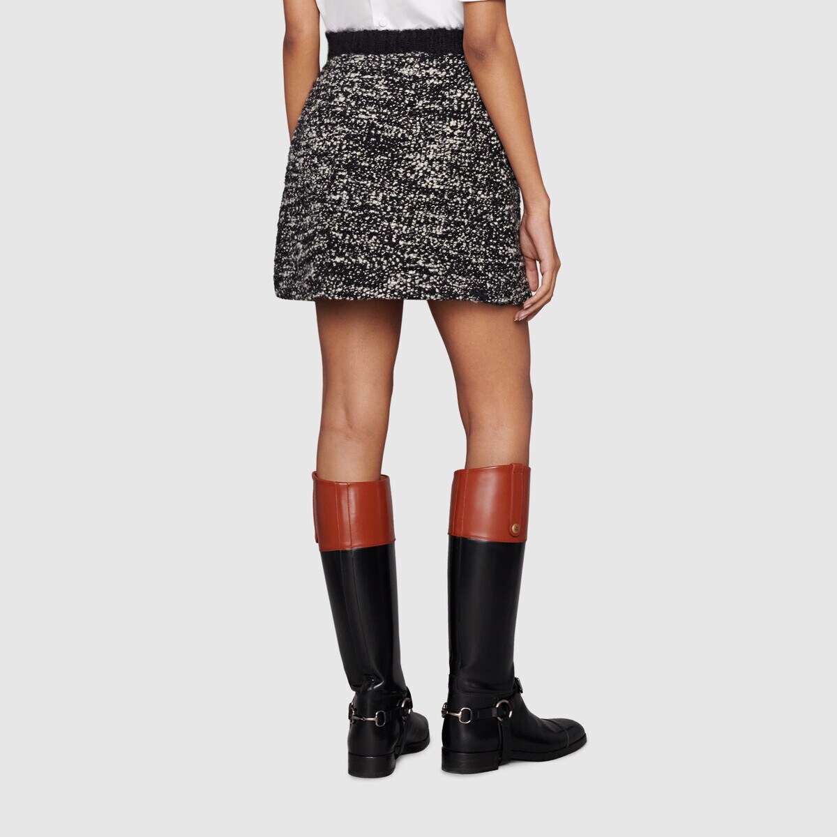Mohair wool A-line skirt - 4